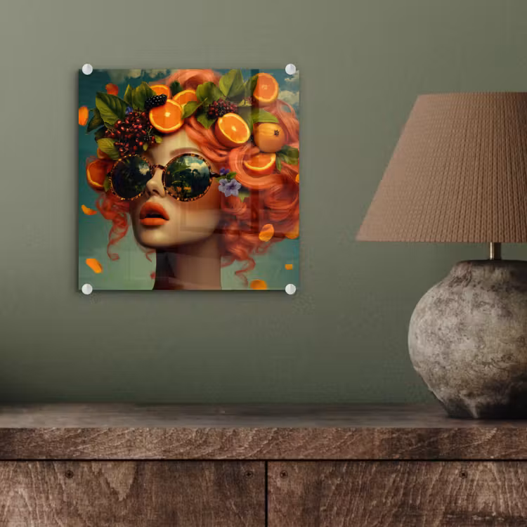 Vrouw - Sinaasappel - Bessen - Oranje plexiglas 5mm klein -sfeer3