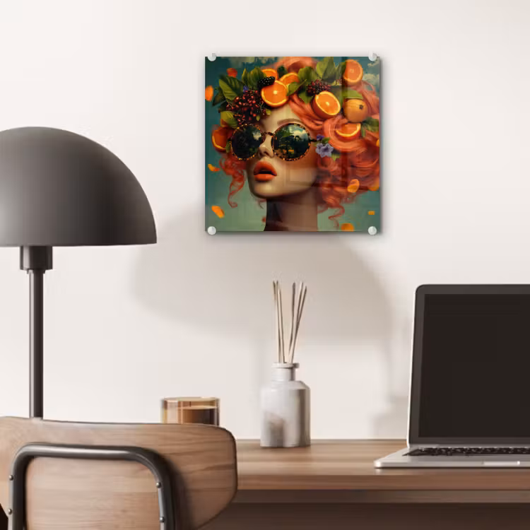 Vrouw - Sinaasappel - Bessen - Oranje plexiglas 5mm klein -sfeer6