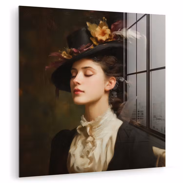 Vrouw - Victoriaans - Portret plexiglas 5mm klein -zzzproduct_nieuw