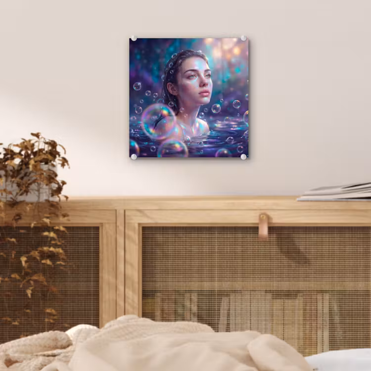 Vrouw - Water - Portret - Kleurrijk - Modern plexiglas 5mm klein -sfeer4
