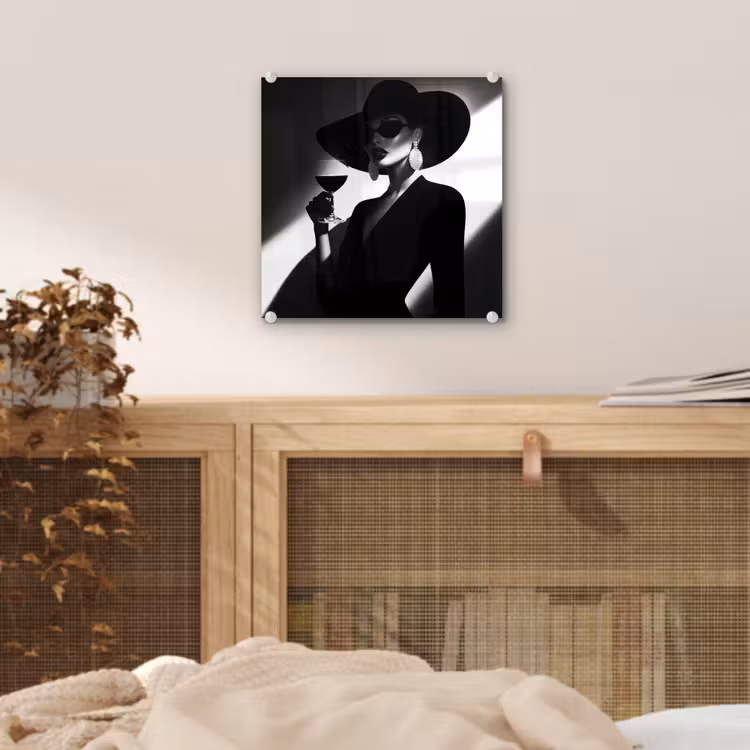Vrouw - Wijn - Chic plexiglas 5mm klein -sfeer4