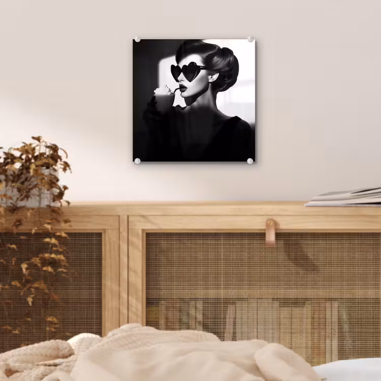 Vrouw - Zwart - Hart plexiglas 5mm klein -sfeer4