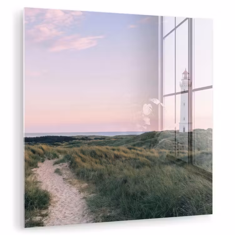 Vuurtoren - Duinlandschap - Zee plexiglas 5mm klein -zzzproduct_nieuw