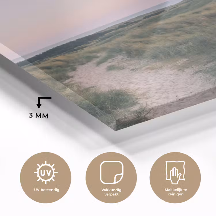 Vuurtoren - Duinlandschap - Zee plexiglas 5mm klein -sfeer2