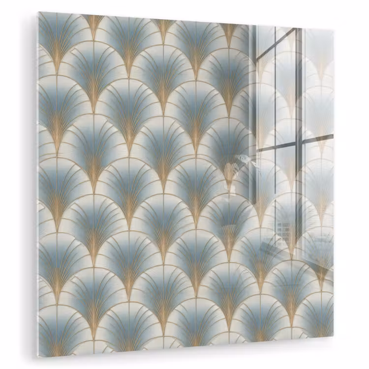 Waaier - Klassiek - Blauw plexiglas 5mm klein 11 -zzzproduct_nieuw