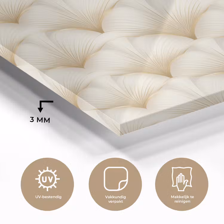 Waaier - Motief - Goud plexiglas 5mm klein 11 -sfeer2