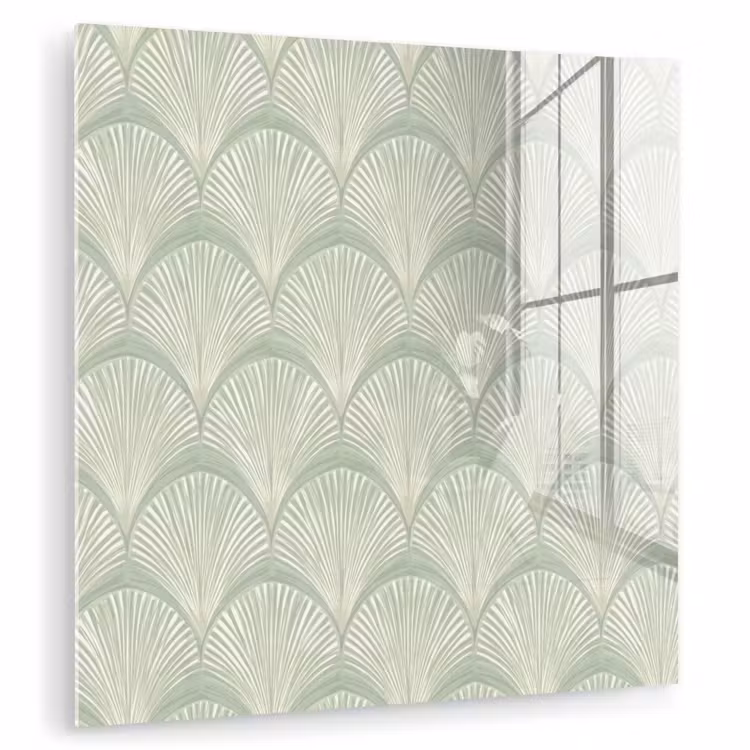 Waaiers - Patroon - Groen plexiglas 5mm klein 11 -zzzproduct_nieuw