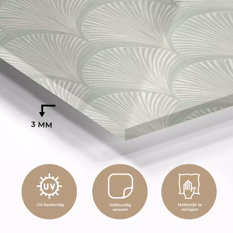 Waaiers - Patroon - Groen plexiglas 5mm klein 11 -sfeer2