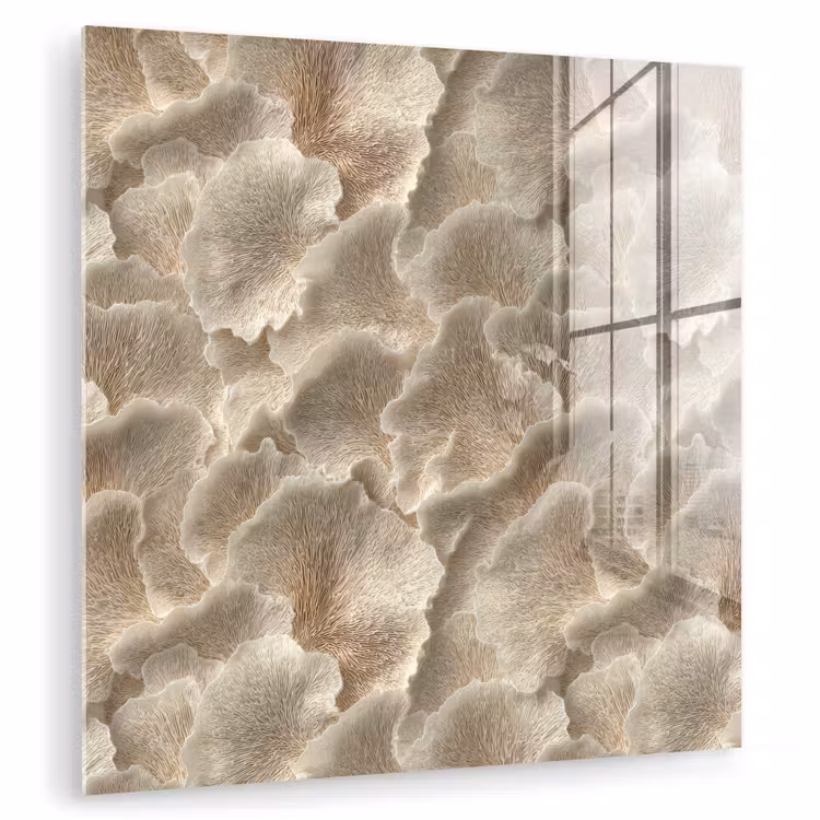 Waaierstructuren - Beige - Vezeltextuur plexiglas 5mm klein 11 -zzzproduct_nieuw