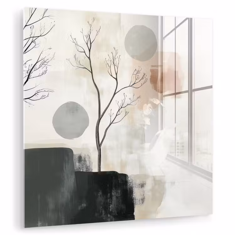Wabi sabi - Beige - Plant plexiglas 5mm klein -zzzproduct_nieuw