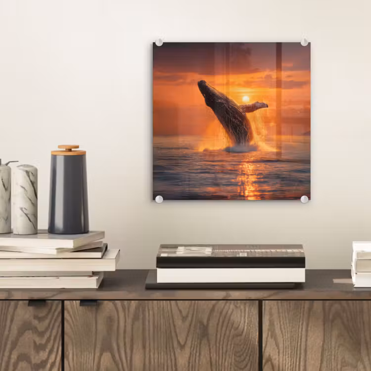 Walvis - Zon - Zee plexiglas 5mm klein -sfeer1