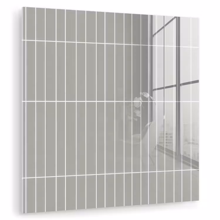 Wandtegel - Verticaal - Lichtgrijs plexiglas 5mm klein 11 -zzzproduct_nieuw