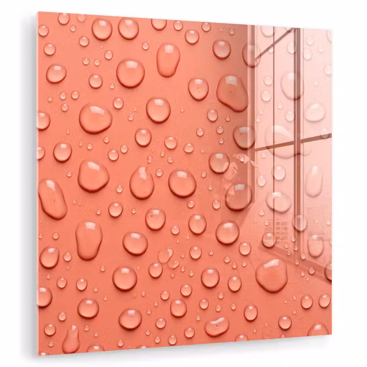 Water - Druppels - Roze plexiglas 5mm klein -zzzproduct_nieuw