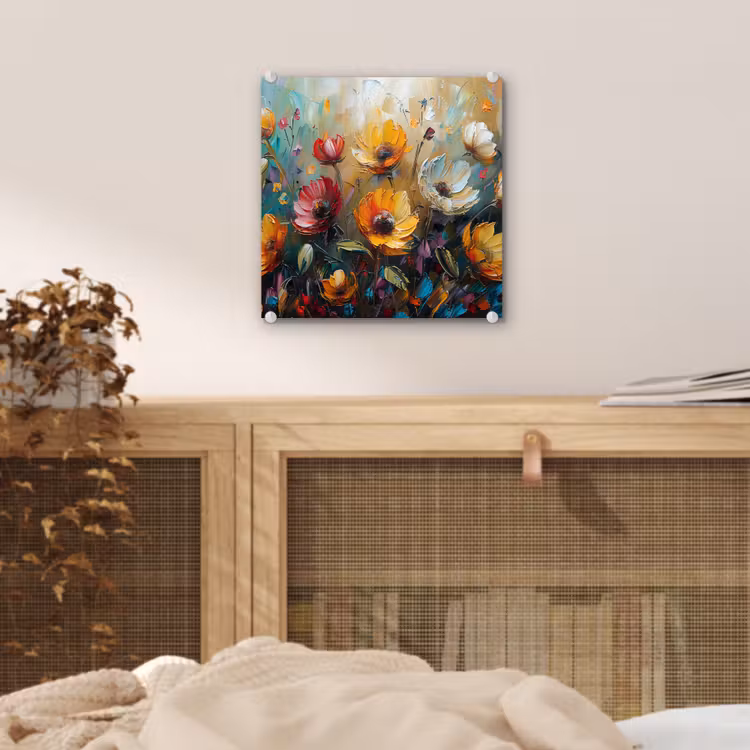 Watercolor - Bloemen - Kunst - Modern plexiglas 5mm klein -sfeer4