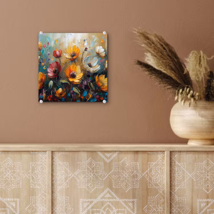 Watercolor - Bloemen - Kunst - Modern plexiglas 5mm klein -sfeer5