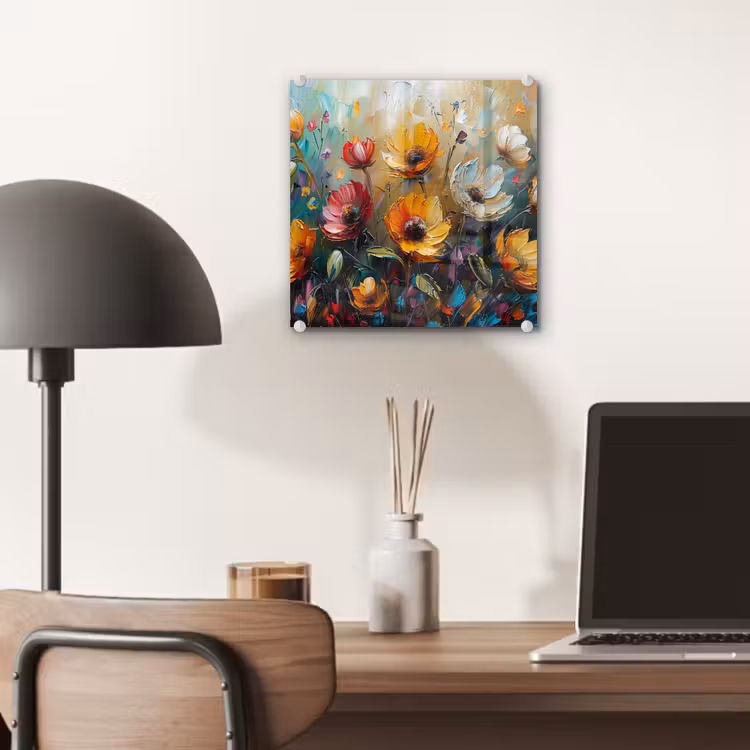 Watercolor - Bloemen - Kunst - Modern plexiglas 5mm klein -sfeer6