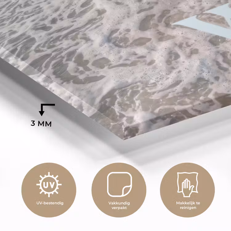 Where to next - Strand - Voetstappen plexiglas 5mm klein -sfeer2
