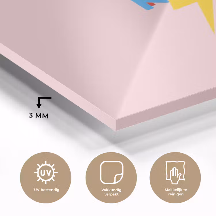 Why not - Bliksem - Roze plexiglas 5mm klein -sfeer2