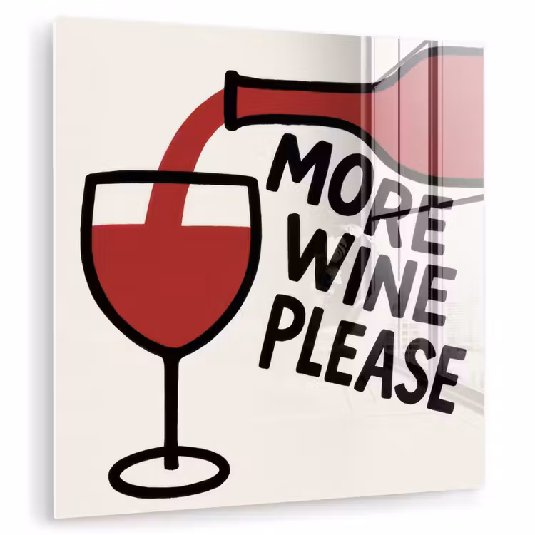 Wijnfles - Quote - Rood - Glas plexiglas 5mm klein -zzzproduct_nieuw