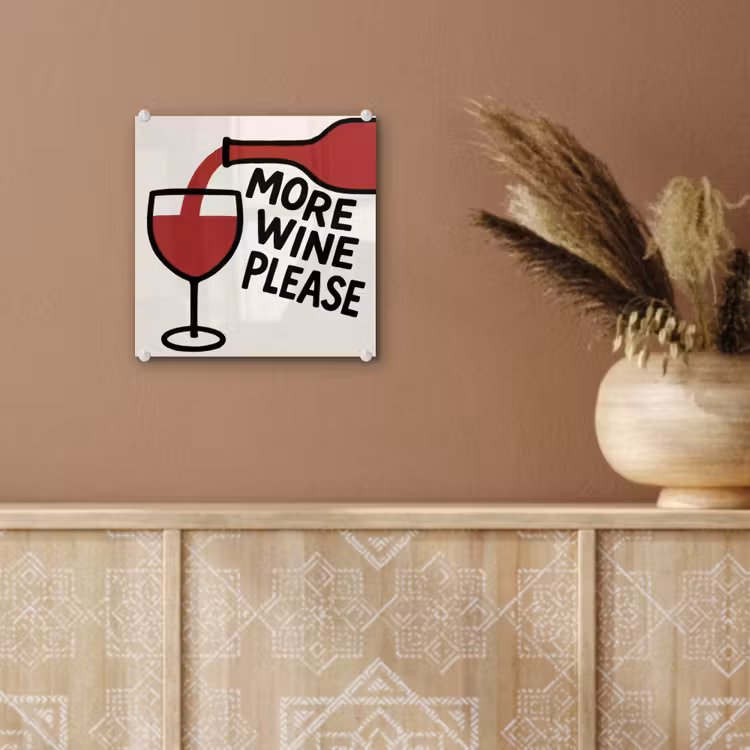 Wijnfles - Quote - Rood - Glas plexiglas 5mm klein -sfeer5