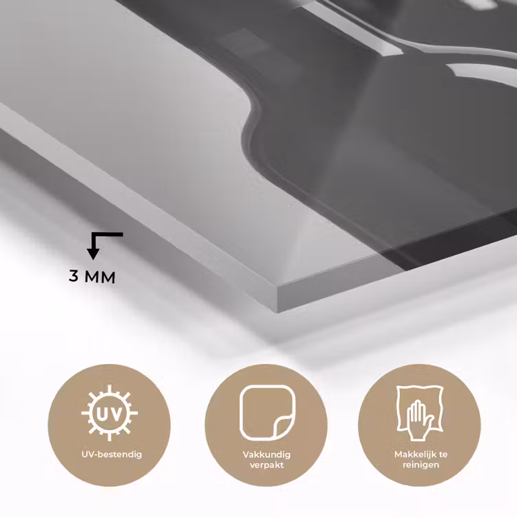 Wijnflessen - Zwart - Minimalistisch plexiglas 5mm klein -sfeer2