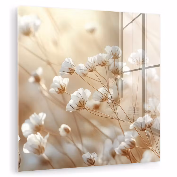 Wilde - Bloemen - Wit plexiglas 5mm klein -zzzproduct_nieuw