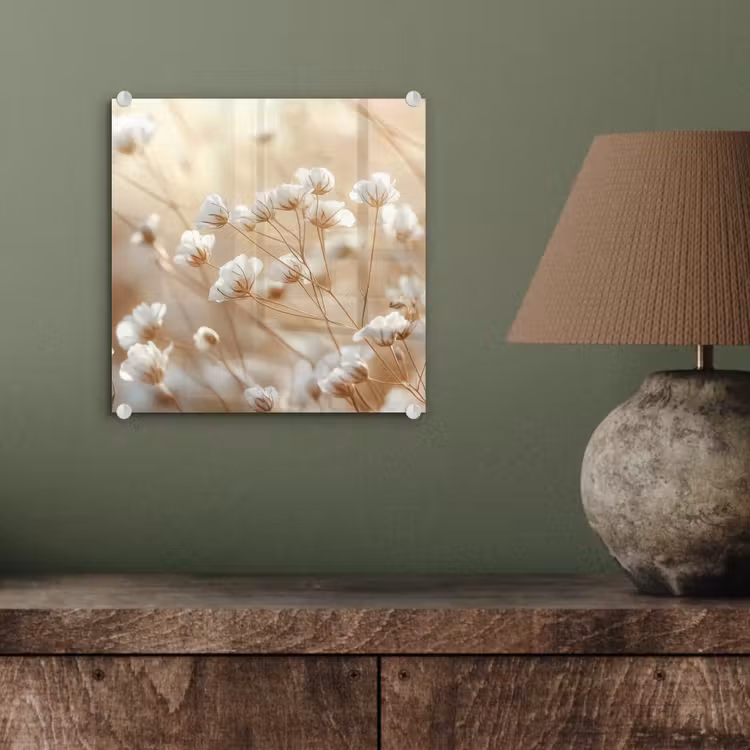 Wilde - Bloemen - Wit plexiglas 5mm klein -sfeer3