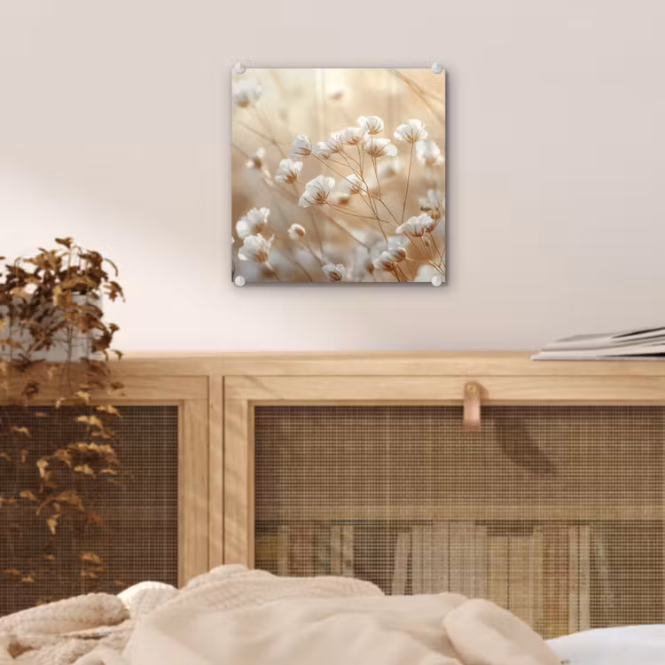 Wilde - Bloemen - Wit plexiglas 5mm klein -sfeer4