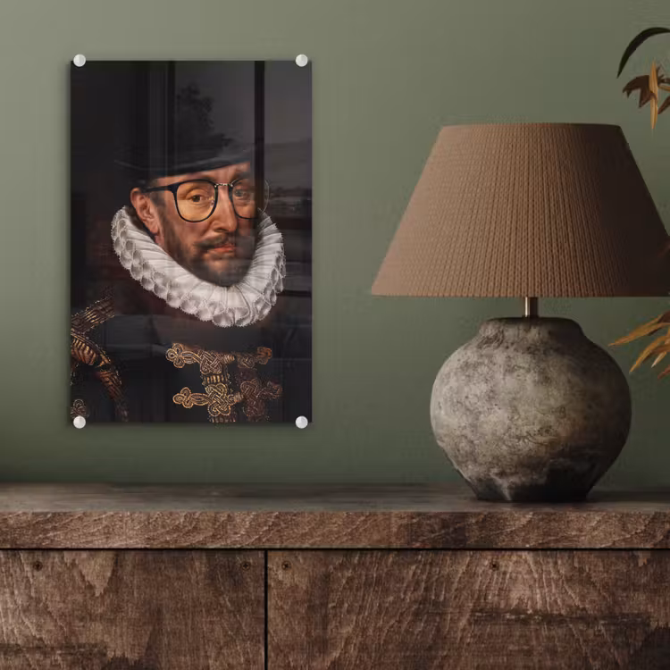 Willem van Oranje - Adriaen Thomasz - Bril plexiglas 5mm klein -sfeer3