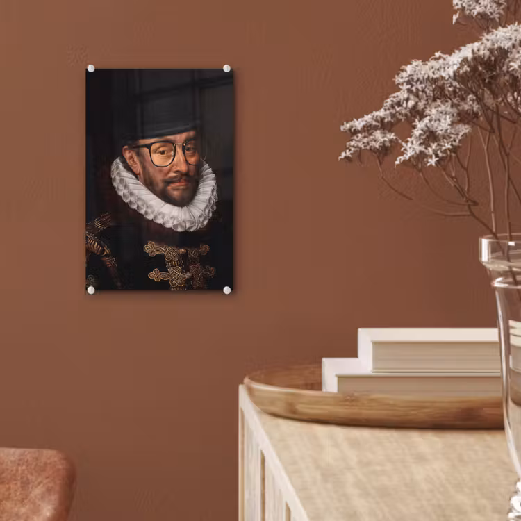 Willem van Oranje - Adriaen Thomasz - Bril plexiglas 5mm klein -sfeer5