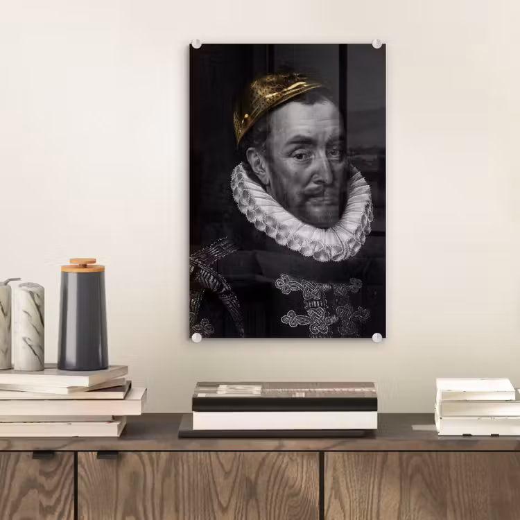 Willem van Oranje - Adriaen Thomasz - Goud plexiglas 5mm klein -sfeer1