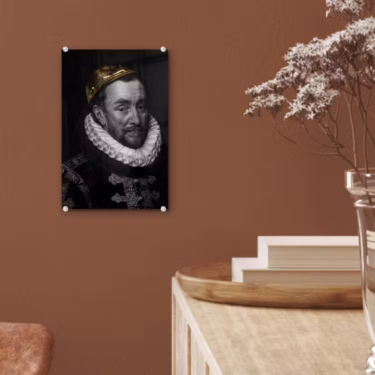 Willem van Oranje - Adriaen Thomasz - Goud plexiglas 5mm klein -sfeer5