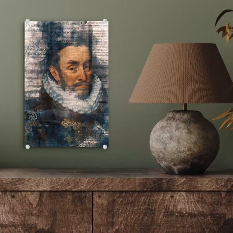 Willem van Oranje - Adriaen Thomasz - Krant plexiglas 5mm klein -sfeer3