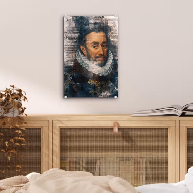 Willem van Oranje - Adriaen Thomasz - Krant plexiglas 5mm klein -sfeer4