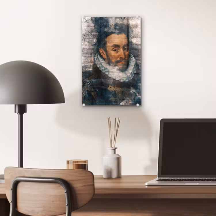 Willem van Oranje - Adriaen Thomasz - Krant plexiglas 5mm klein -sfeer6