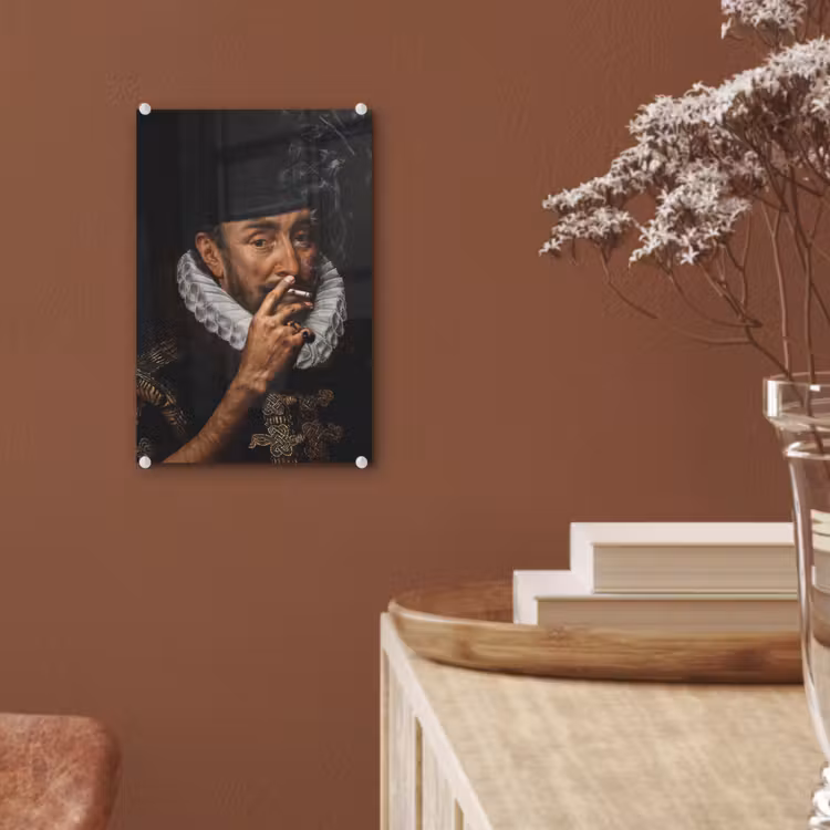 Willem van Oranje - Adriaen Thomasz - Sigaretten plexiglas 5mm klein -sfeer5
