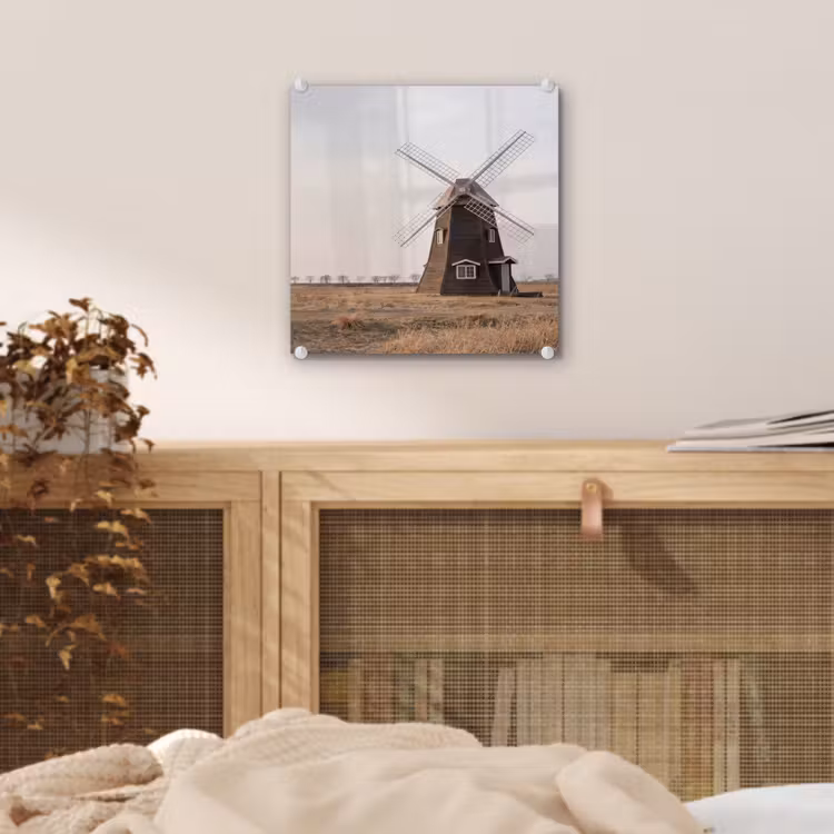 Windmolens - Landschap - Veld plexiglas 5mm klein -sfeer4