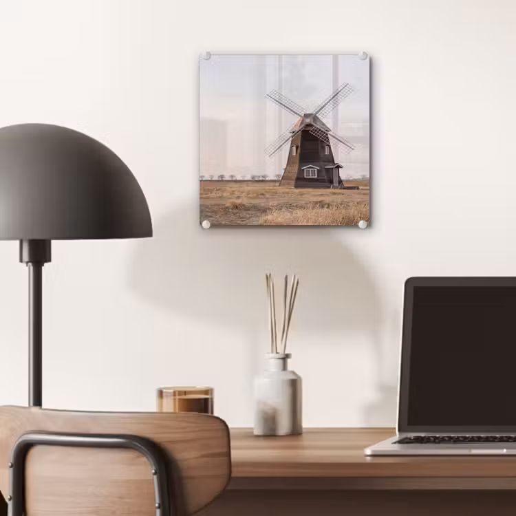 Windmolens - Landschap - Veld plexiglas 5mm klein -sfeer6