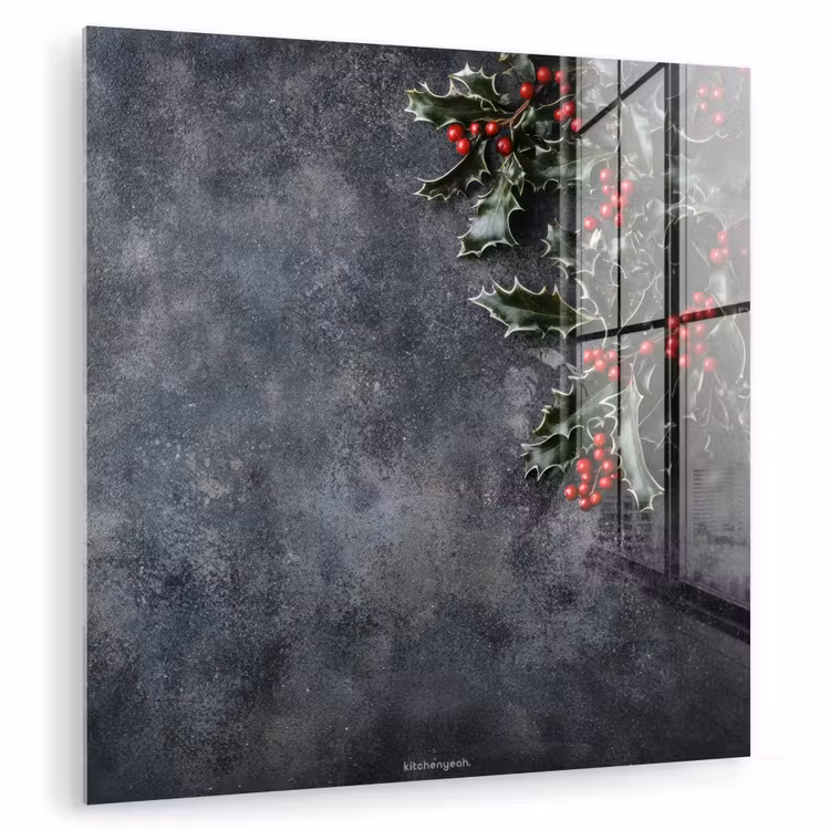 Winter - Hulst - Kerst - Beton plexiglas 5mm klein -zzzproduct_nieuw