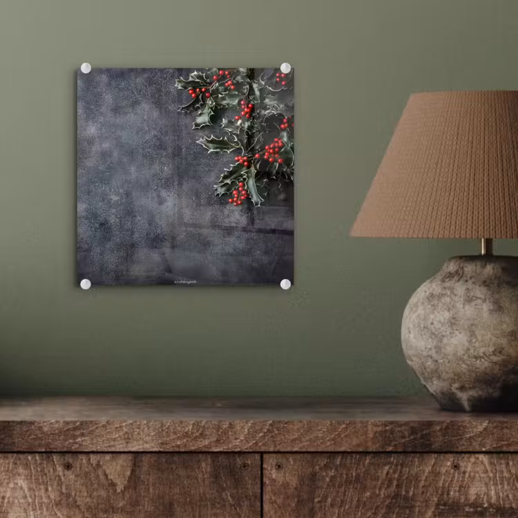 Winter - Hulst - Kerst - Beton plexiglas 5mm klein -sfeer3