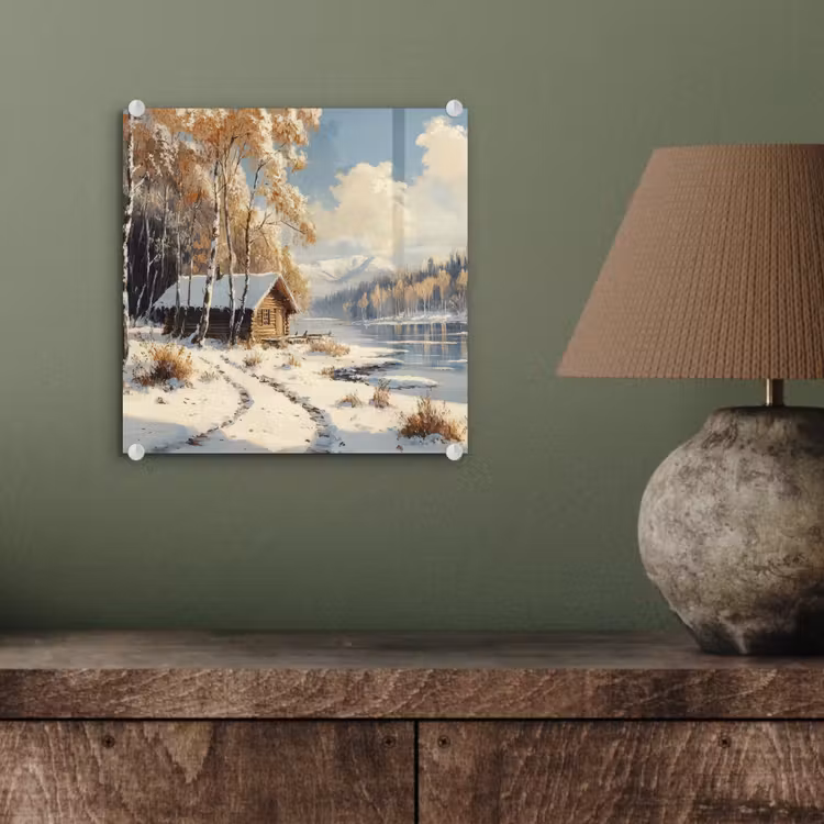 Winter - Sneeuw - Huis - Natuur plexiglas 5mm klein -sfeer3