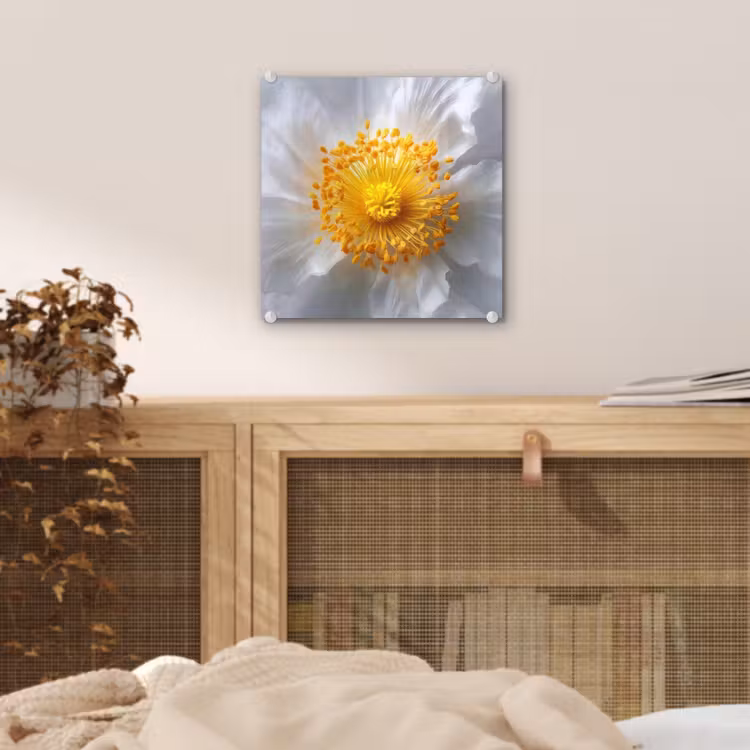 Wit - Bloem - Elegant plexiglas 5mm klein -sfeer4