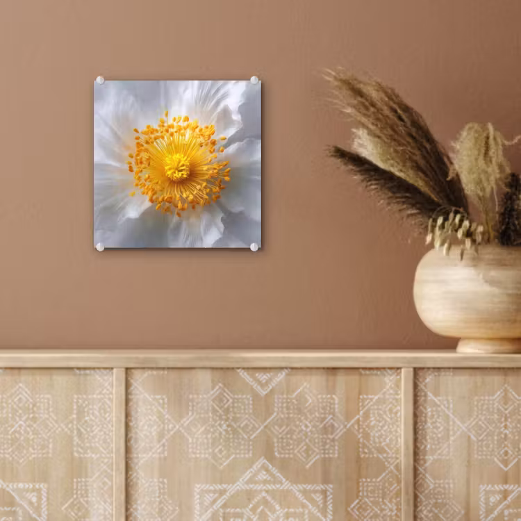 Wit - Bloem - Elegant plexiglas 5mm klein -sfeer5