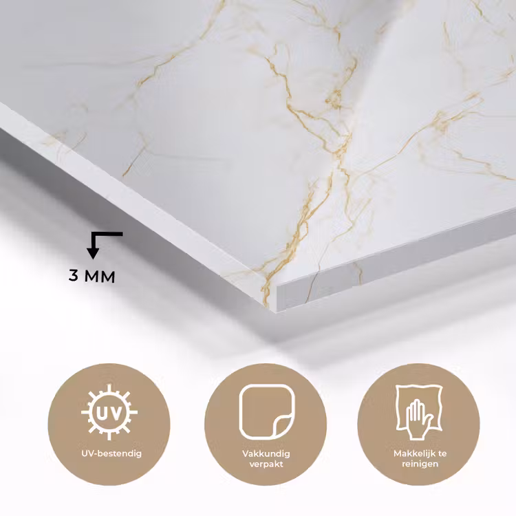 Wit - Marmer - Goud - Luxueus plexiglas 5mm klein 11 -sfeer2