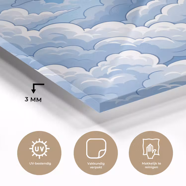 Wolken - Hemel - Abstract - Wit plexiglas 5mm klein -sfeer2