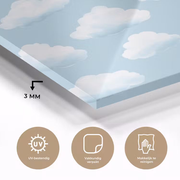 Wolken - Illustratie - Blauw plexiglas 5mm klein 11 -sfeer2