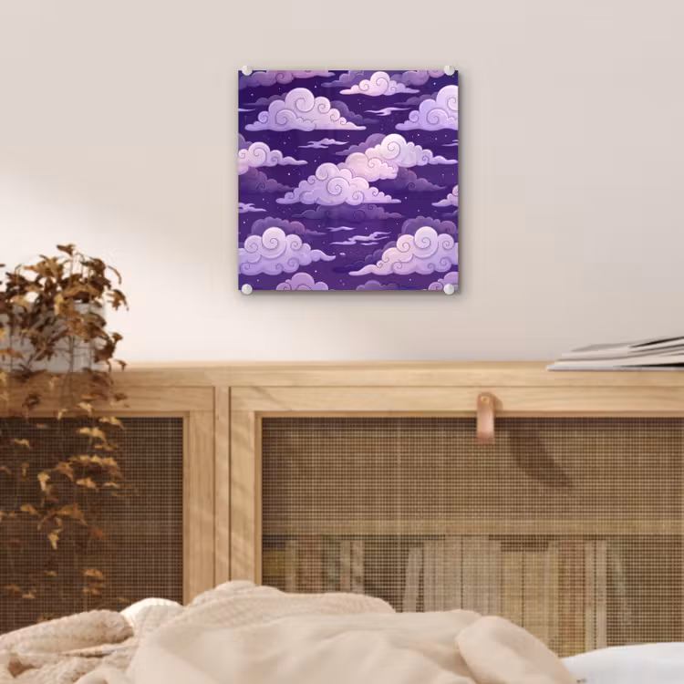 Wolken - Nacht - Natuur - Abstract - Paars plexiglas 5mm klein -sfeer4
