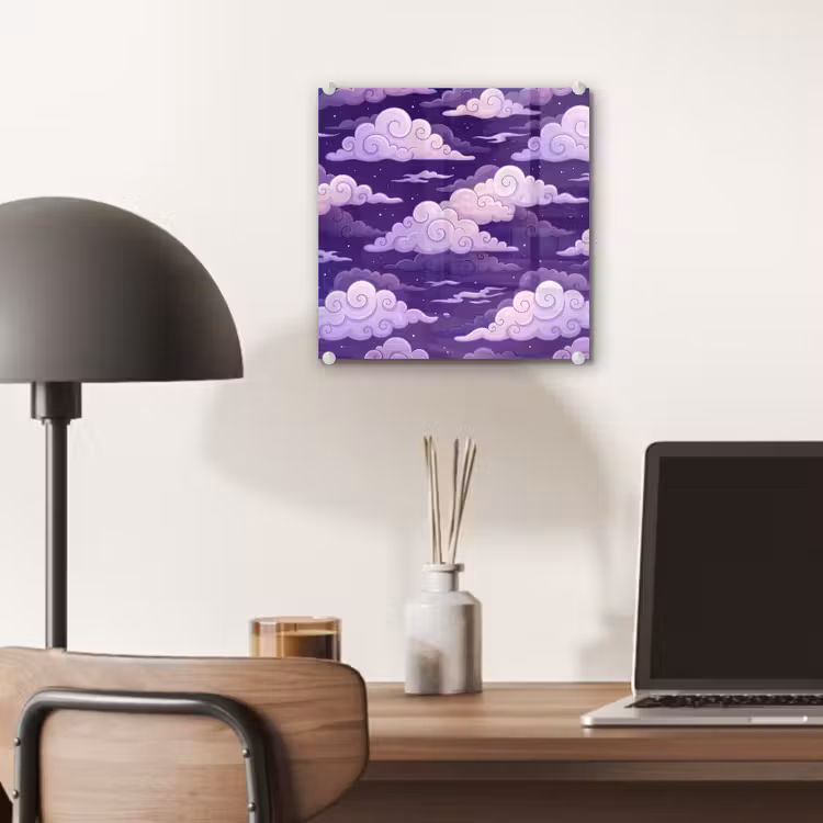 Wolken - Nacht - Natuur - Abstract - Paars plexiglas 5mm klein -sfeer6