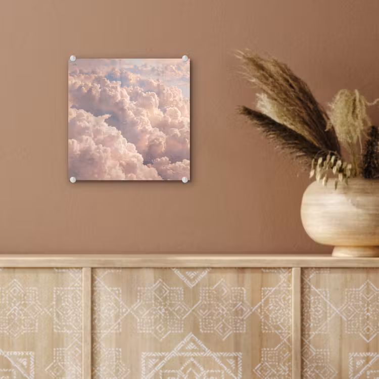 Wolken - Zonsondergang - Natuur - Pastel - Roze plexiglas 5mm klein -sfeer5