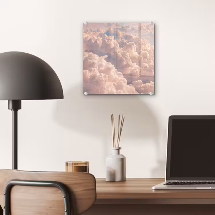 Wolken - Zonsondergang - Natuur - Pastel - Roze plexiglas 5mm klein -sfeer6
